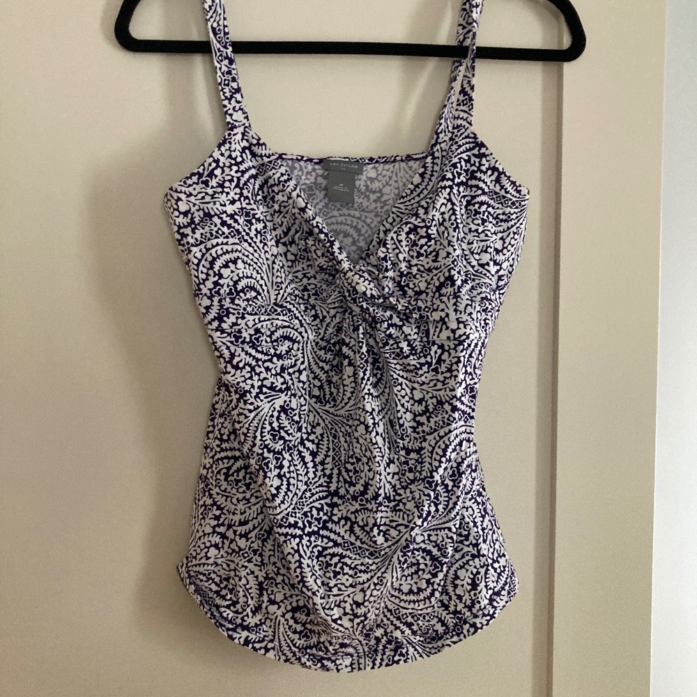 Purple Paisley Babydoll Top Anne Taylor